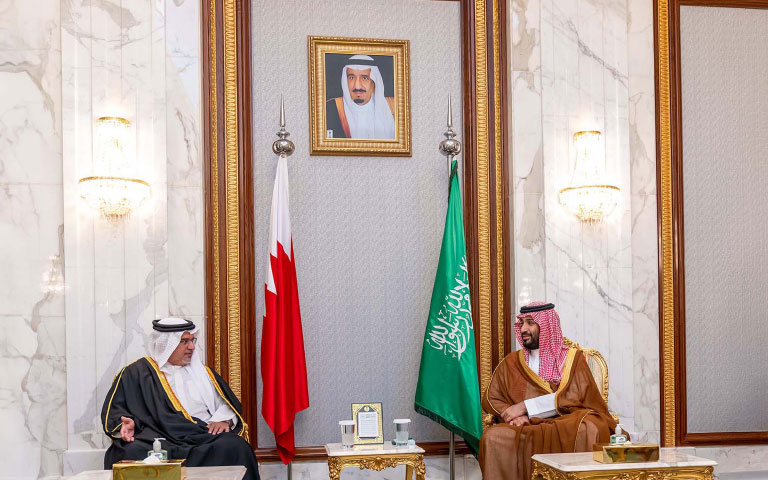 HRH the Crown Prince and Prime Minister meets with the Crown Prince and Prime Minister of Saudi Arabia