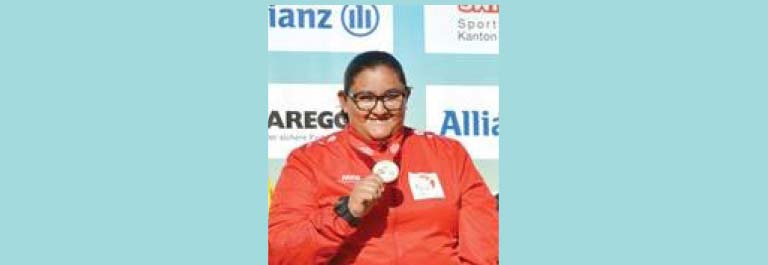 Mariam Al Humaidi Winner of international Shot Put
