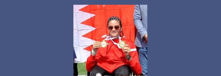 Ruba Alomari Winner of international Shot Put
