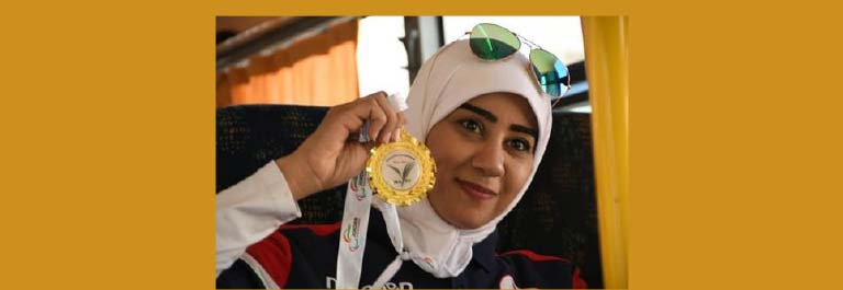 Zahra Klaeeb Winner of international Shot Put