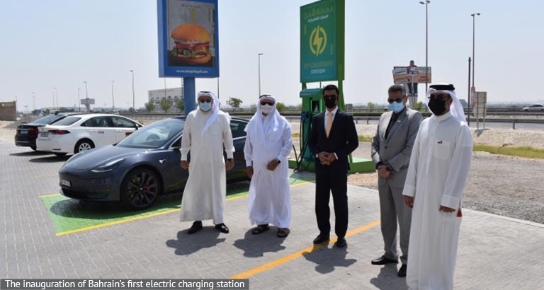 The inauguration of Bahrain’s first electric charging station