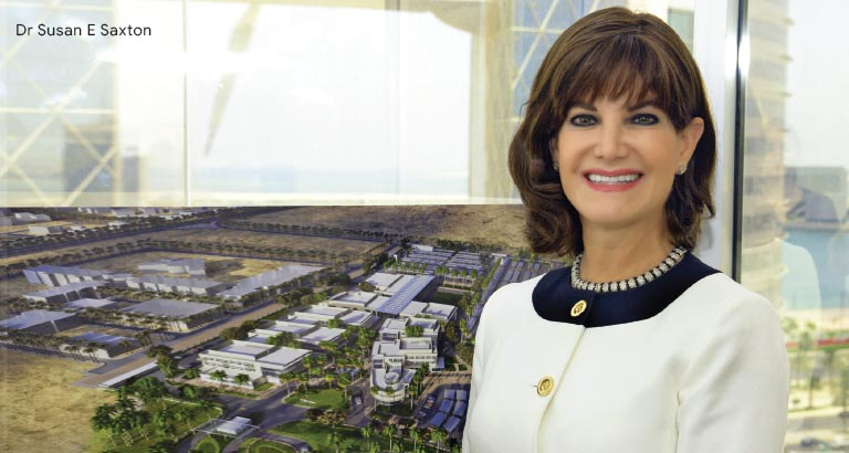 dr susan e saxton president of american university of bahrain