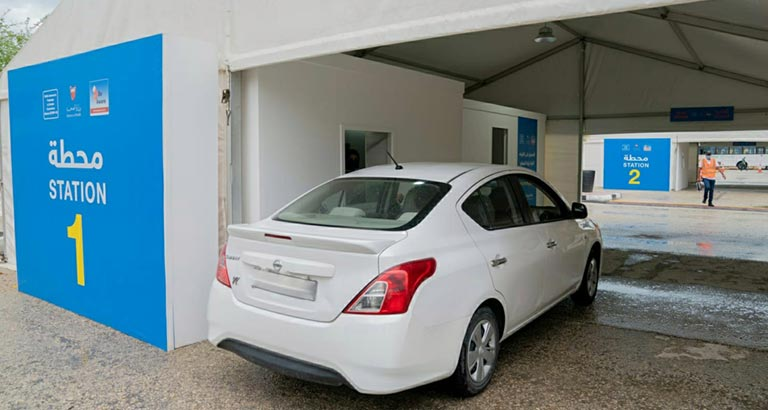 Delivery Drivers Tested in Bahrain for covid19 
