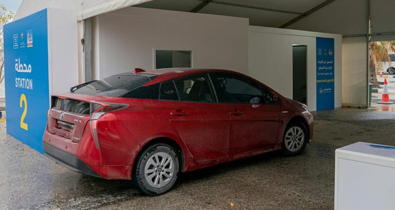 Delivery Drivers Tested in Bahrain for covid19 
