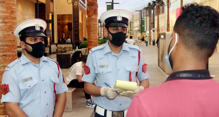 bahrain police in covid fine collection 