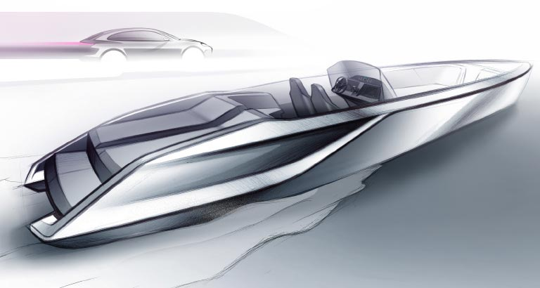 The Frauscher X Porsche Electric Sports Boat